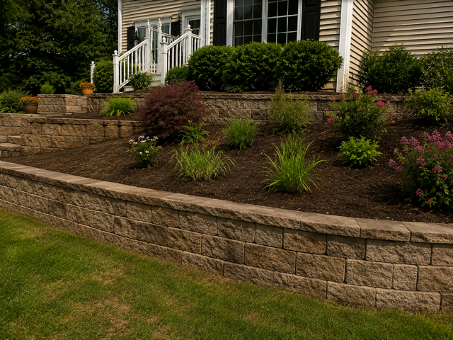 Retaining Wall & Garden